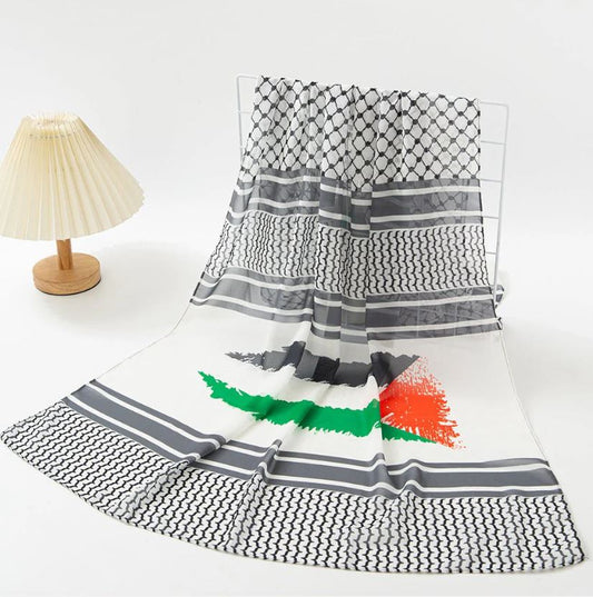palestinian-keffiyeh-scarf-chiffon-home-display